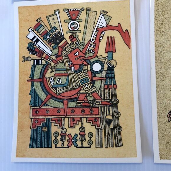 Vintage Artisan Aztec Art Handmade Postcards Hecho en Mexico LOT #3 - Picture 4 of 6